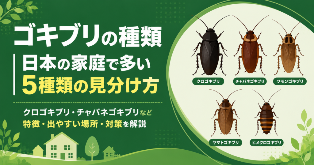 日本の家に出るゴキブリの種類｜見分け方と種類別対策まとめ