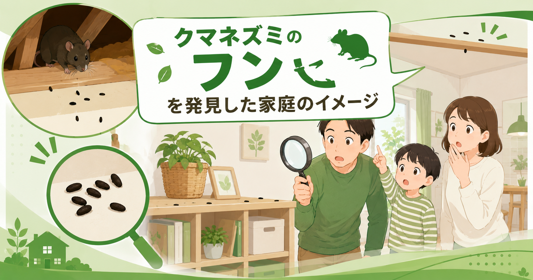 クマネズミのフンの特徴と見分け方