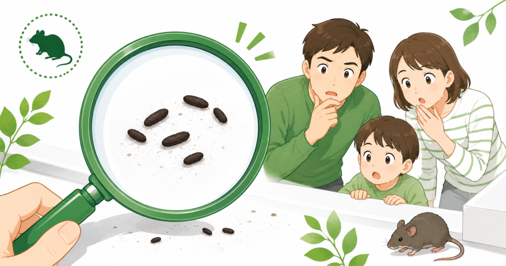 ネズミふん画像で確認！大きさと見分け方