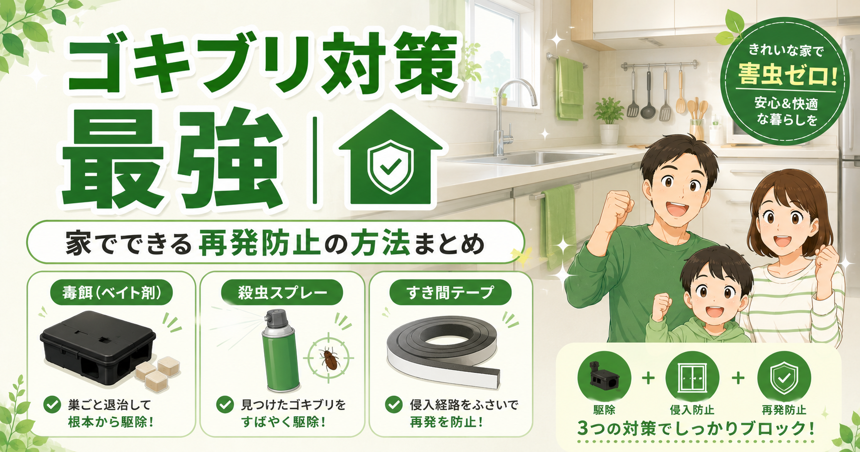 ゴキブリ対策最強 家でできる再発防止の方法