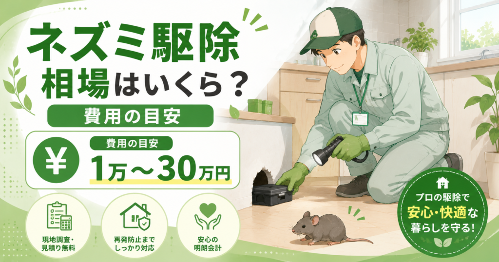 ネズミ駆除相場はいくら？費用の目安