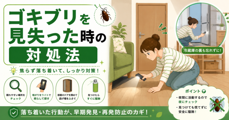 ゴキブリを見失った時の対処法
