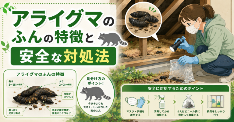 アライグマのふんの特徴と安全な対処法