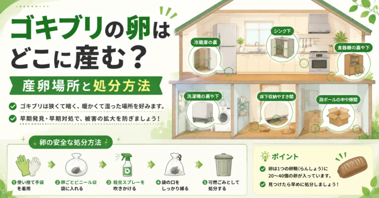 ゴキブリの卵はどこに産む？産卵場所と処分方法
