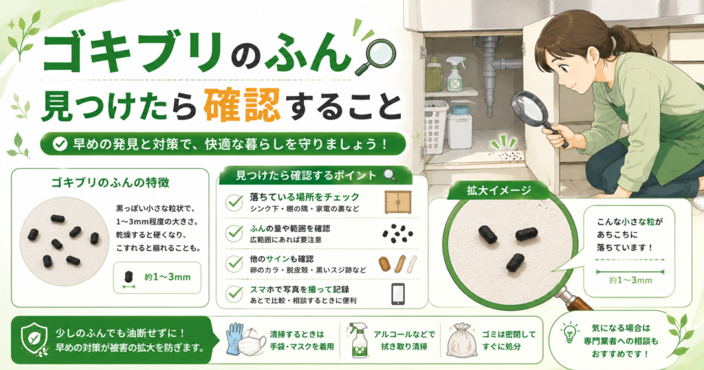 ゴキブリのふん 見つけたら 確認方法