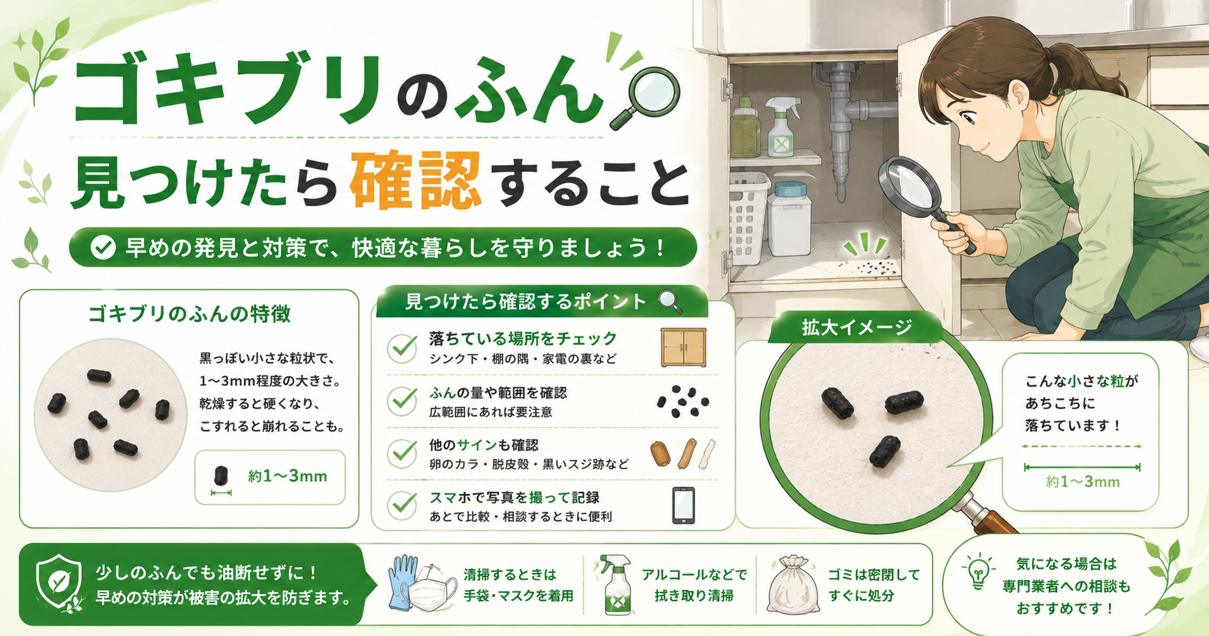 ゴキブリのふん 見つけたら 確認方法