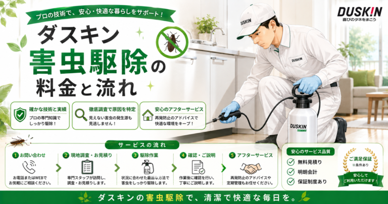 ダスキンの害虫駆除は高い？料金と申込み前に確認したいこと