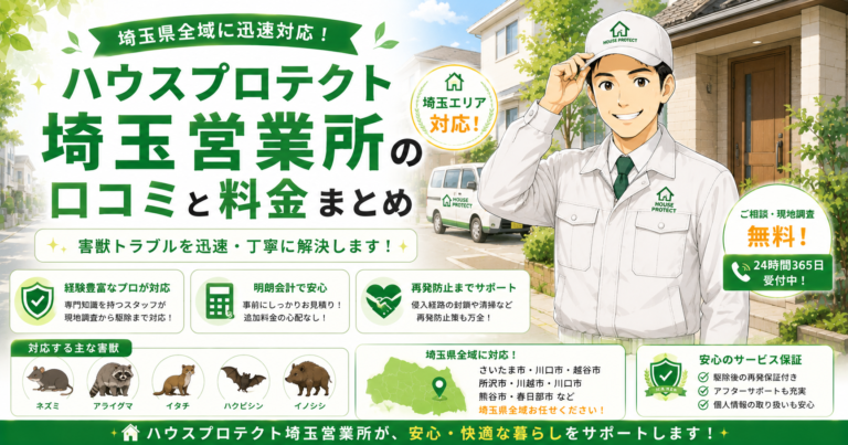 ハウスプロテクト埼玉営業所の口コミと料金まとめ