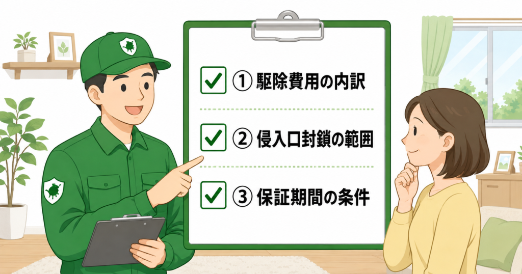 害獣駆除の見積もりで確認すべき3つのポイント