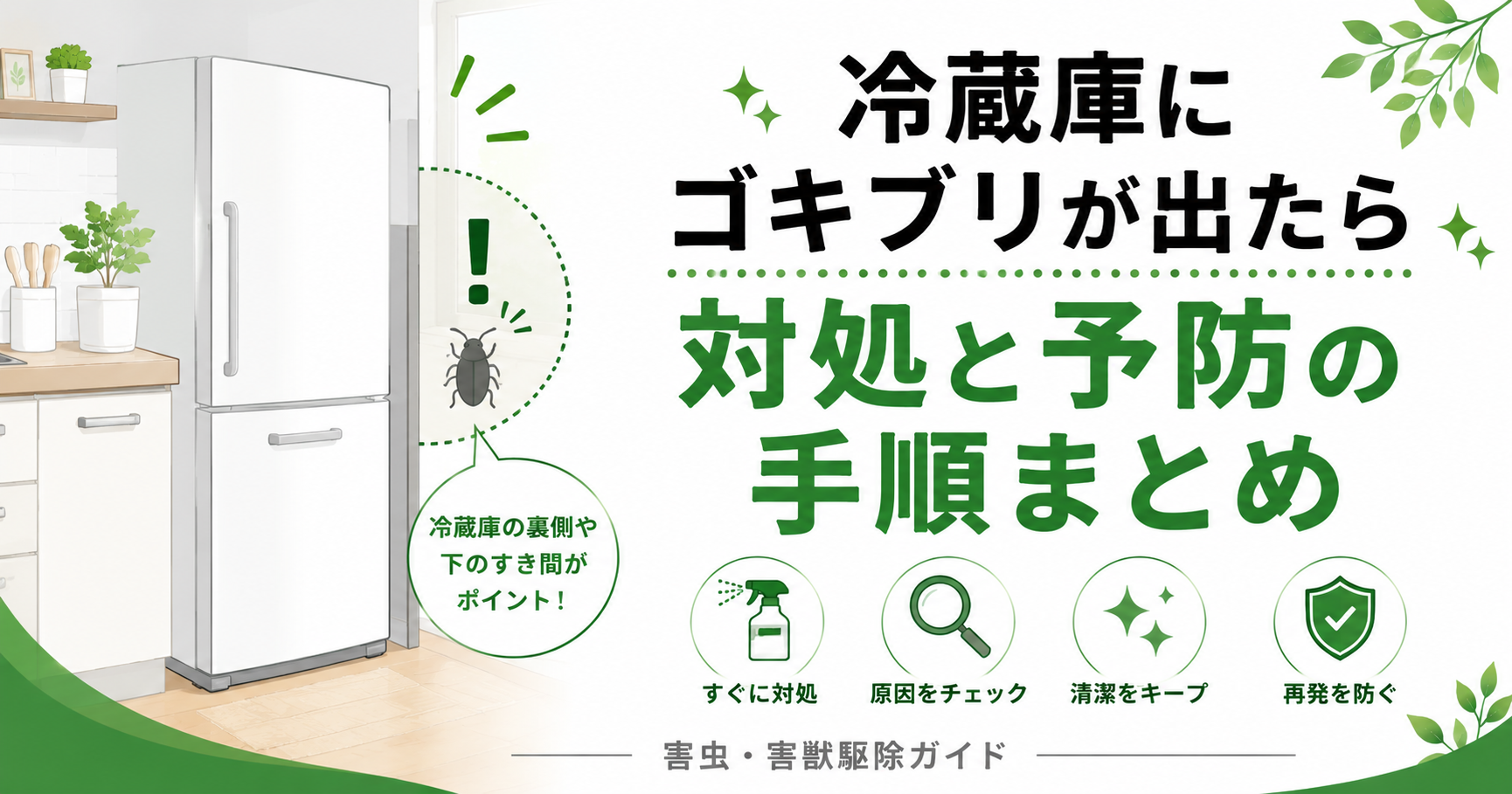 冷蔵庫ゴキブリの対処と予防手順まとめ