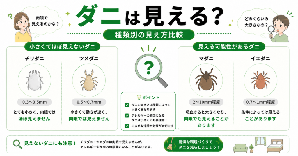 ダニは見える？肉眼での判断と対処法