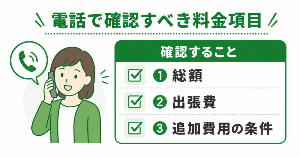 害虫駆除業者に電話で確認すべき料金の項目チェックリスト
