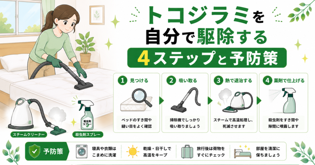 トコジラミを自分で駆除する4ステップと予防策
