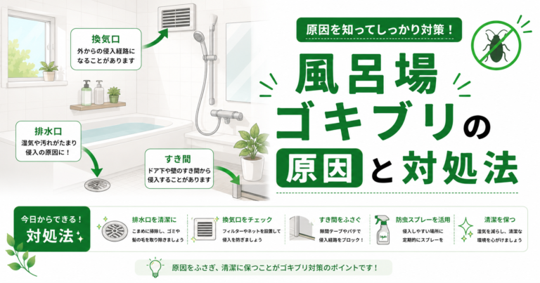 風呂場ゴキブリの原因と対処法｜再発しない予防手順