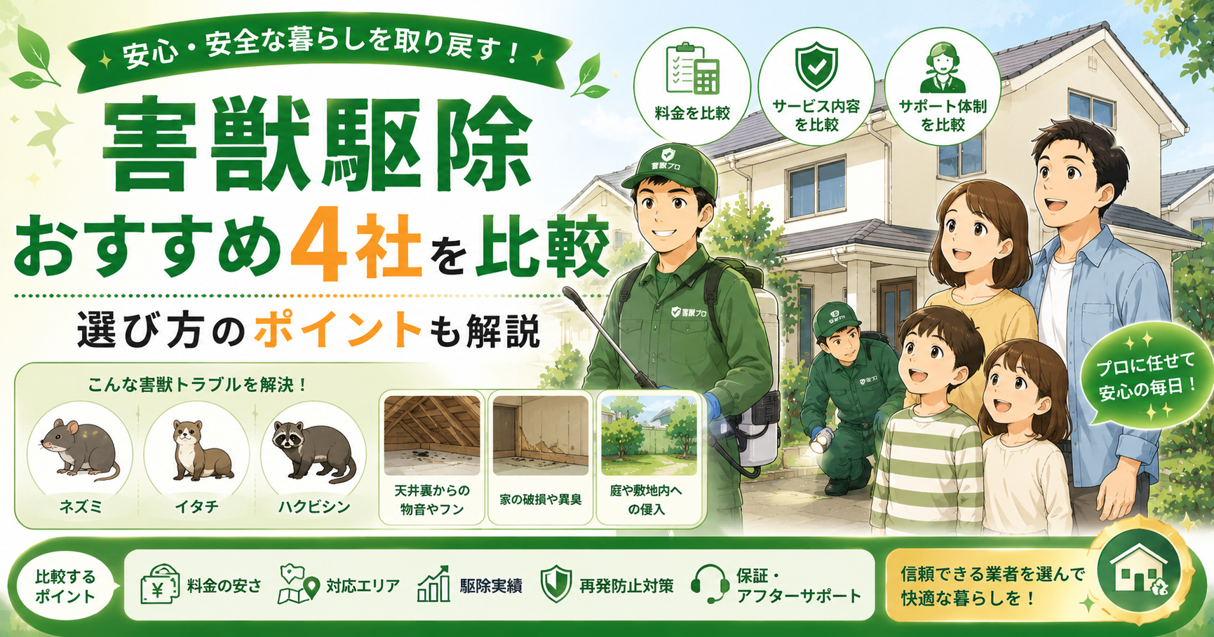 害獣駆除 おすすめ 業者比較