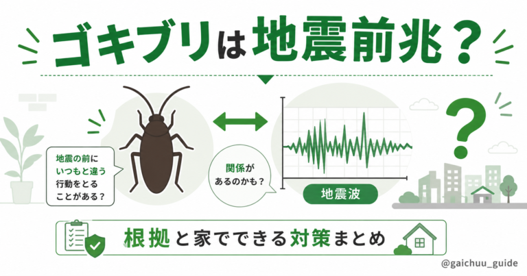 ゴキブリが急に出たのは地震前兆？専門家の見解と実際の原因