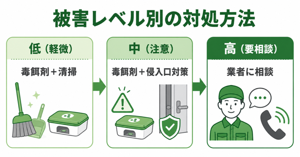 小さいゴキブリ 被害レベル別の対処法
