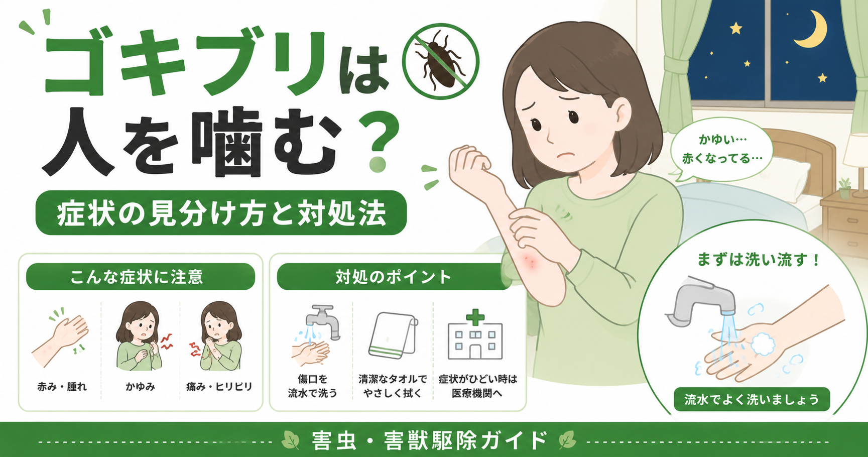 ゴキブリ 噛む 症状と対処法