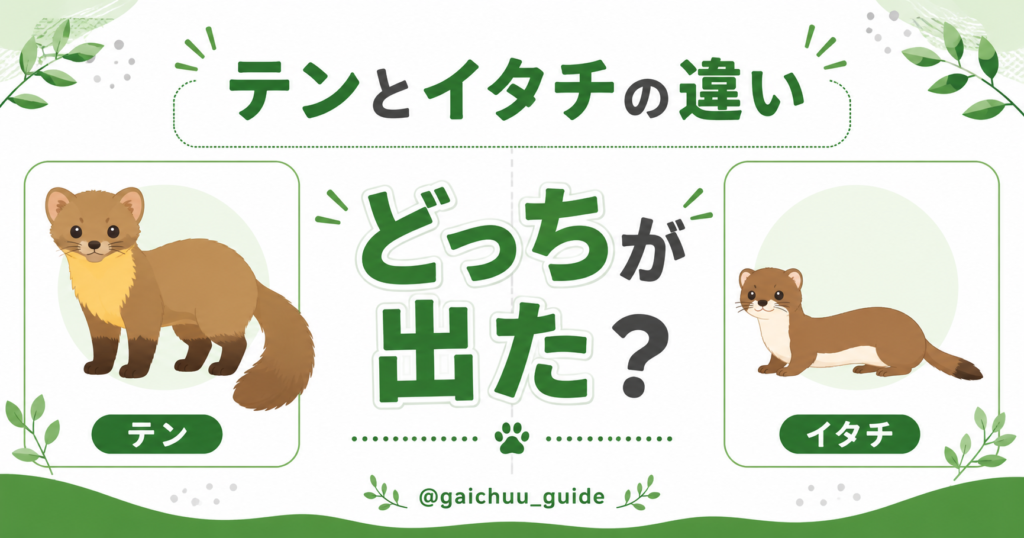 テンとイタチの違いは？見た目・被害・対処法