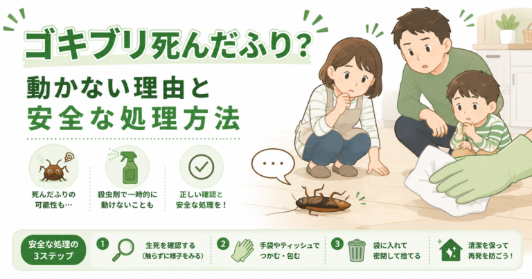ゴキブリ死んだふり？動かない理由と安全な処理方法