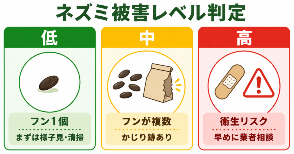 ネズミ被害レベル判定表
